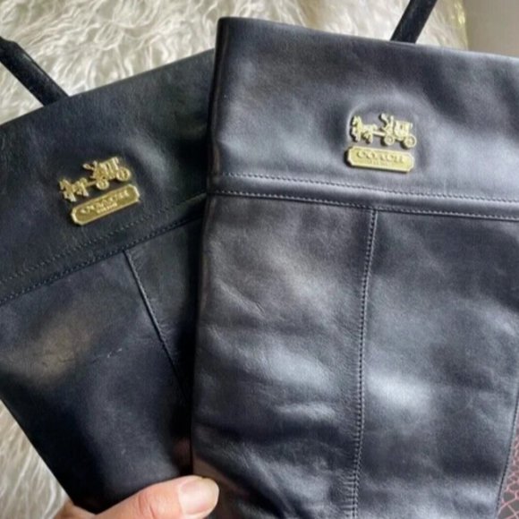 Coach Sapphire Tall Black Leather Riding Boots Size 6.5 Excellent condition - Picture 3 of 7